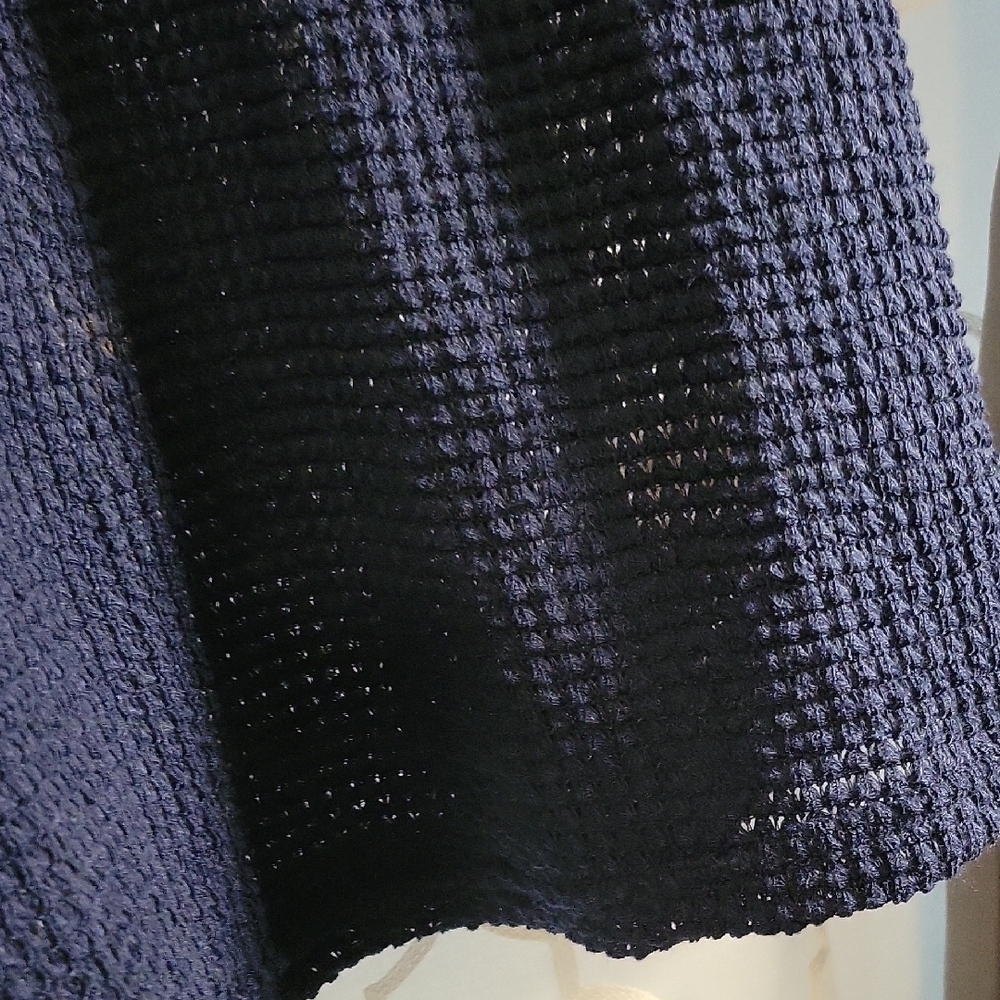 NWOT SHEIN Blue Boxy Ribbed Blouse - Picture 4 of 6